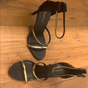 Bebe Berdine strappy heel. Still in the box.